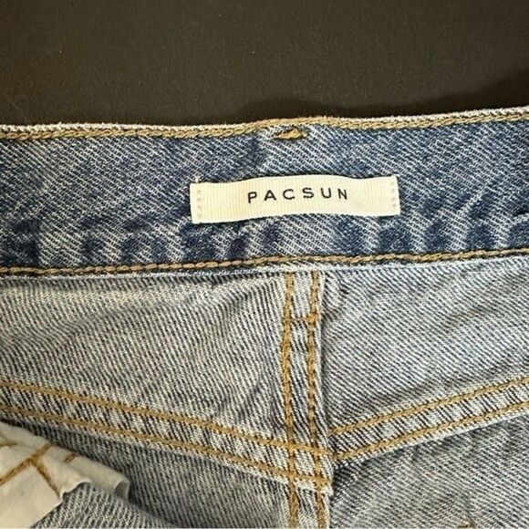 PACSUN HIGH RISE STRAIGHT DISTRESSED DENIM JEANS 23/XXS Grunge - Picture 13 of 16